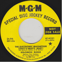 Solomon Burke The Electronic Magnetism (That's Heavy, Baby) / Bridge Of Life USED VINYL 7INCH 45 RPM SINGLE PROMO