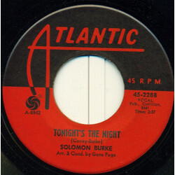 Solomon Burke Tonight's The Night / Maggie's Farm USED VINYL 7INCH 45 RPM SINGLE