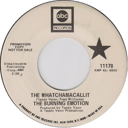 The Burning Emotions The Whatchamacallit USED VINYL 7INCH 45 RPM PROMO