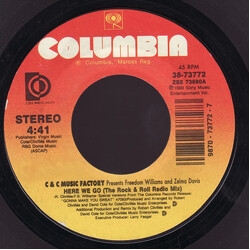 C + C Music Factory Here We Go / Gonna Make You Sweat (Everybody Dance Now) USED VINYL 7INCH 45 RPM STYRENE