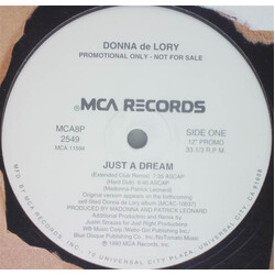 Donna De Lory Just A Dream USED VINYL 12INCH 33 S RPM PROMO