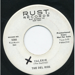 The Del Rios (3) Valerie / Mystery Vinyl 7" USED