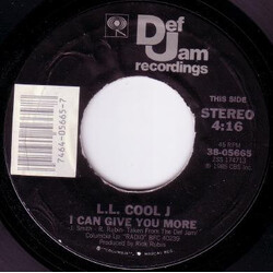 LL Cool J I Can Give You More / I Can't Live Without My Radio USED VINYL 7INCH 45 RPM STYRENE STEREO