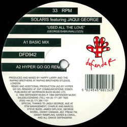Solaris (20) / Jacqui George Used All The Love VINYL 12" USED