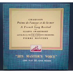 Ernest Chausson / Gladys Swarthout / RCA Victor Symphony Orchestra / Pierre Monteux Poème De L'Amour Et De La Mer / A French Song Recital Vinyl LP USE