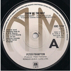 Peter Frampton Show Me The Way USED VINYL 7INCH 45 RPM SINGLE
