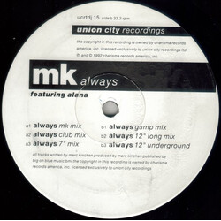 Marc Kinchen / Alana Always USED VINYL 12INCH PROMO 33 S RPM