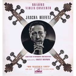 Johannes Brahms / Jascha Heifetz / The Chicago Symphony Orchestra / Fritz Reiner Violin Concerto Vinyl LP USED