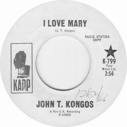 John Kongos I Love Mary USED VINYL 7INCH 45 RPM PROMO