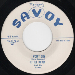 Little David And His Harps I Won't Cry / You'll Pay USED VINYL 7INCH 45 RPM