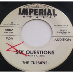 The Turbans Six Questions USED VINYL 7INCH 45 RPM SINGLE PROMO