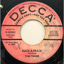 Tom Thumb (6) / Hugh Ashley Rack-A-Frack / Harmony USED VINYL 7INCH 45 RPM SINGLE