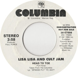 Lisa Lisa & Cult Jam Head To Toe USED VINYL 7INCH 45 RPM PROMO STYRENE