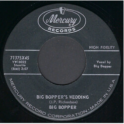 Big Bopper Big Bopper's Wedding USED VINYL 7INCH 45 RPM SINGLE