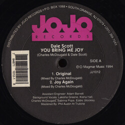 Dale Scott You Bring Me Joy VINYL 12" USED