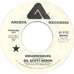 Gil Scott-Heron Johannesburg USED VINYL 7INCH 45 RPM PROMO STYRENE STEREO MONO