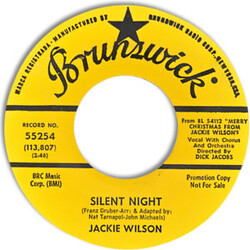 Jackie Wilson Silent Night / O Holy Night USED VINYL 7INCH 45 RPM PROMO