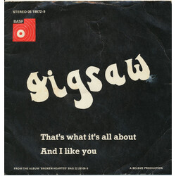 Jigsaw (3) That's What It's All About USED VINYL 7INCH 45 RPM SINGLE