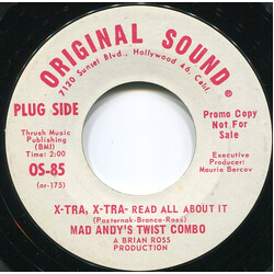 Mad Andy's Twist Combo X-Tra, X-Tra- Read All About It / Painted Smile USED VINYL 7INCH 45 RPM PROMO STYRENE