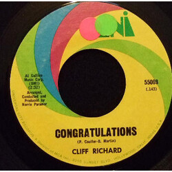 Cliff Richard Congratulations USED VINYL 7INCH SINGLE