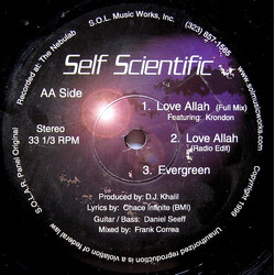 Self Scientific Love Allah / Evergreen USED VINYL 12INCH 33 S RPM SINGLE