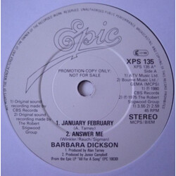Barbara Dickson All For A Song (Excerpts From The Album) USED VINYL 7INCH 45 RPM EP COMPILATION PROMO STEREO