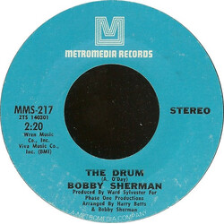 Bobby Sherman The Drum / Free Now To Roam USED VINYL 7INCH 45 RPM