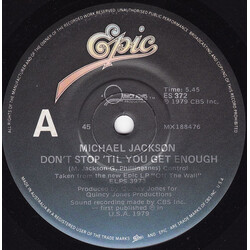Michael Jackson Don't Stop 'Til You Get Enough USED VINYL 7INCH 45 RPM SINGLE