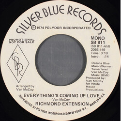Richmond Extension Everything's Coming Up Love USED VINYL 7INCH 45 RPM PROMO STEREO MONO