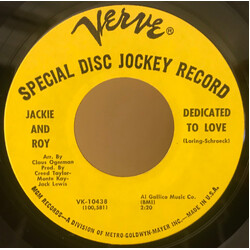 Jackie & Roy Changes / Dedicated To Love Vinyl 7" USED