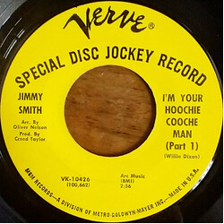 Jimmy Smith I'm Your Hoochie Coochie Man (Part 1 & 2) Vinyl 7" USED
