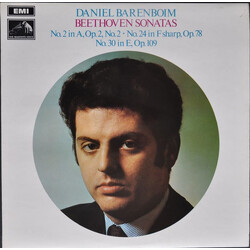 Daniel Barenboim Beethoven Sonatas: No. 2 In A, Op. 2, No. 2 / No. 24 In F Sharp, Op. 78 / No. 30 In E, Op. 109 Vinyl LP USED