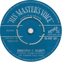 Joe Gordon Folk Four Barnyards O' Delgaty / Bonnie Wee Jeannie McColl USED VINYL 7INCH 45 RPM