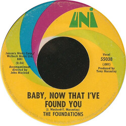 The Foundations Baby, Now That I've Found You USED VINYL 7INCH SINGLE 45 RPM