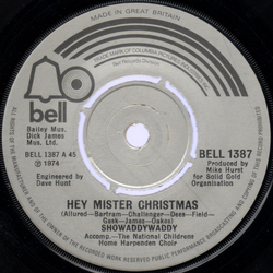 Showaddywaddy Hey Mister Christmas Vinyl 7" USED