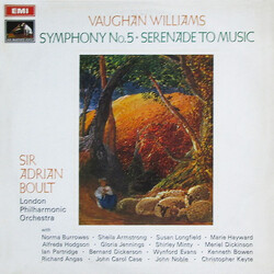 Ralph Vaughan Williams / Sir Adrian Boult / The London Philharmonic Orchestra Symphony No. 5 • Serenade To Music Vinyl LP USED