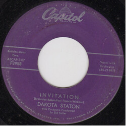 Dakota Staton Invitation USED VINYL 7INCH 45 RPM SINGLE