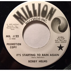 Bobby Helms It's Starting To Rain Again / I Wouldn't Give You Up USED VINYL 7INCH 45 RPM PROMO