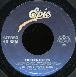 Johnny Paycheck Fifteen Beers / Who Was That Man That Beat Me So USED VINYL 7INCH SINGLE STYRENE