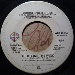 Christopher Cross Ride Like The Wind USED VINYL 7INCH 45 RPM SINGLE
