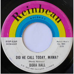 Dora Hall Did He Call Today, Mama? USED VINYL 7INCH 45 RPM