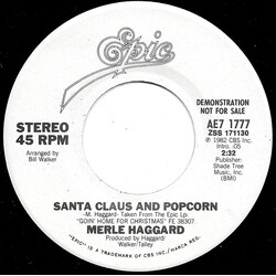Merle Haggard Santa Claus And Popcorn USED VINYL 7INCH 45 RPM PROMO
