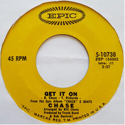 Chase (5) Get It On / River USED VINYL 7INCH 45 RPM SINGLE STYRENE