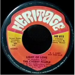 Cherry People Light Of Love USED VINYL 7INCH 45 RPM PROMO STEREO MONO