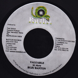 Buju Banton Valuable USED VINYL 7INCH 45 RPM