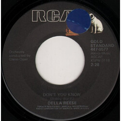 Della Reese Don't You Know / Someday (You'll Want Me To Want You) USED VINYL 7INCH 45 RPM SINGLE REISSUE
