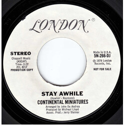 Continental Miniatures Stay Awhile USED VINYL 7INCH 45 RPM SINGLE PROMO STEREO MONO