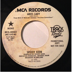 John "Speedy" Keen Let Us In / Aries Lady USED VINYL 7INCH 45 RPM SINGLE PROMO MONO