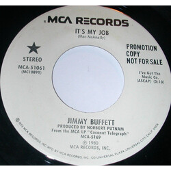 Jimmy Buffett It's My Job USED VINYL 7INCH SINGLE PROMO STEREO