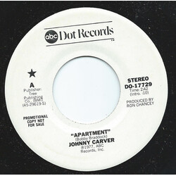 Johnny Carver Apartment USED VINYL 7INCH 45 RPM PROMO STEREO
